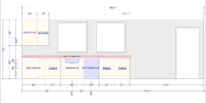 Kitchen CAD layout and elevations designed for contractor installation