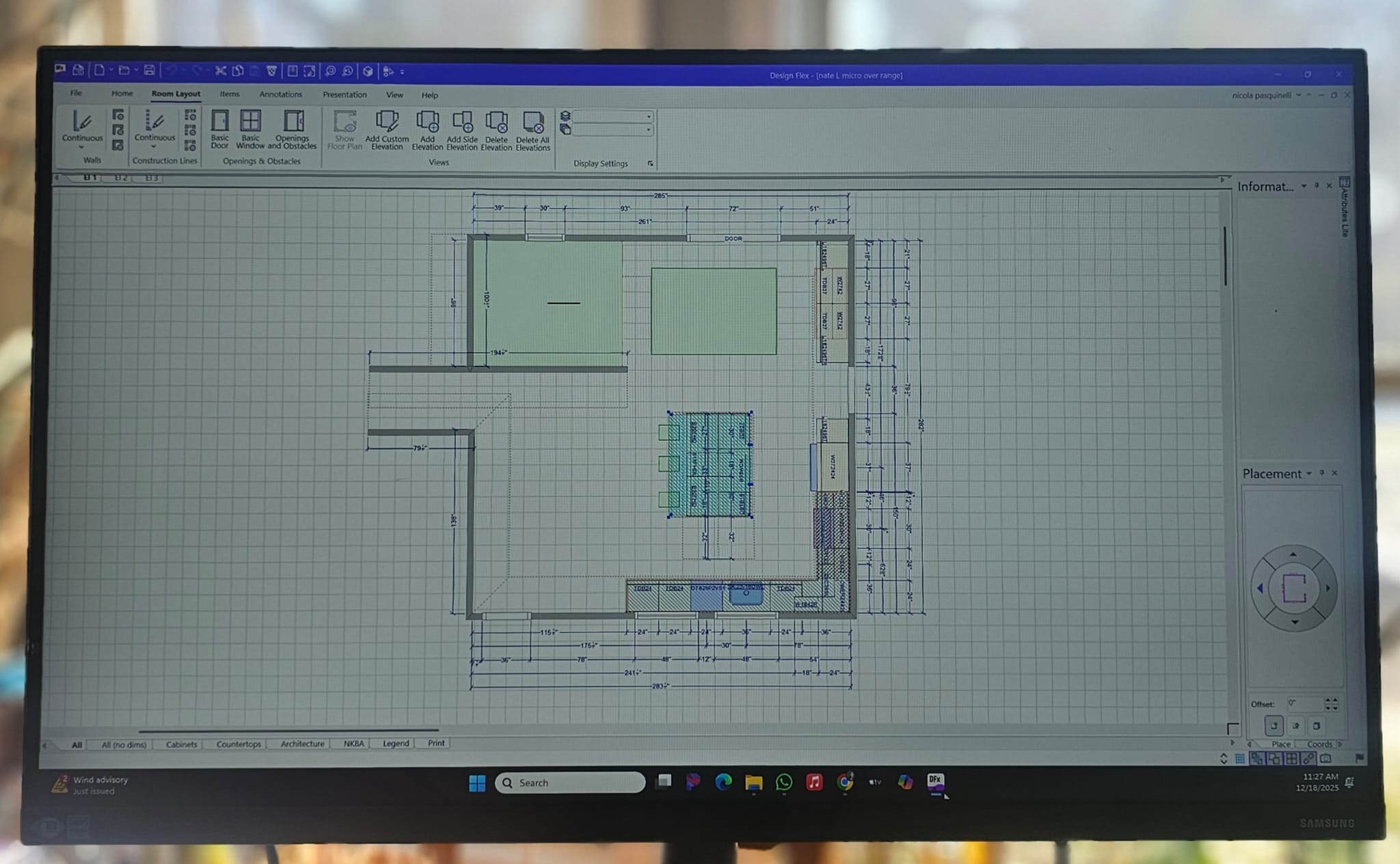 Professional kitchen CAD drawings and elevations created for contractors