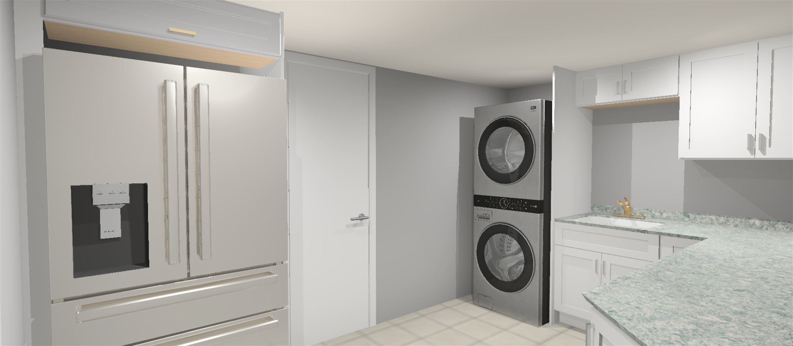 Kitchen Design Documentation — White Shaker Laundry Room Reisterstown Maryland